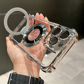 Magnetic Bracket Clear Case for iPhone